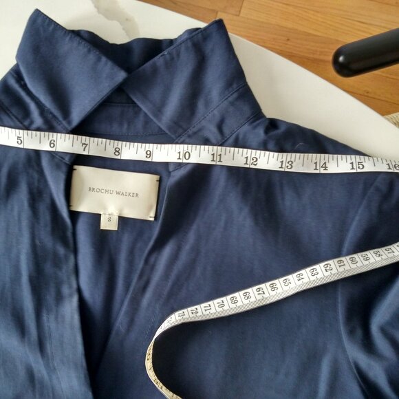 Brochu Walker Dark Navy Long sleeved Mini Dress - Picture 3 of 8